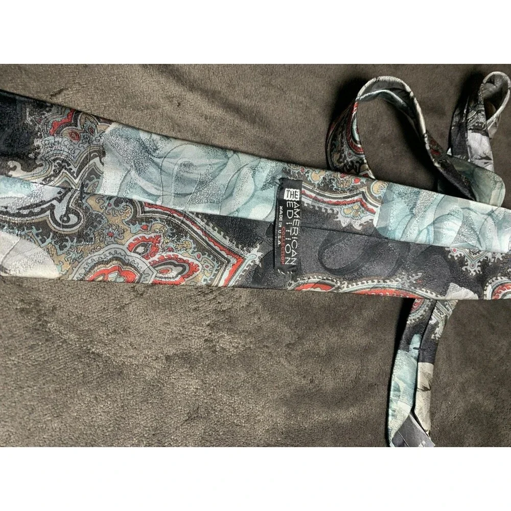 The American Edition Vintage 80s Formal Camouflage Wide  3 3/4 “Silk Tie  USA